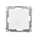 Simon 55 Przycisk zwierny /światło/ z podświetleniem LED szybkozłączka Biały mat