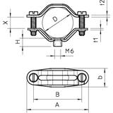 2073, ŚR.OBEJMY DYS.T.44-60MM M6 OC