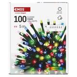 Lampki choinkowe Classic 100 LED 5m multikolor zielony przewód IP20 D4GM02 EMOS