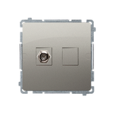 Simon Basic Gniazdo antenowe typu pojedyncze  satynowy