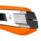 Nóż z ostrzem łamanym 18 mm, gumowane wykończenie