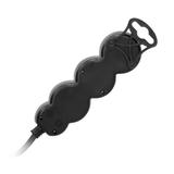 Przedłużacz 3-krotny 2P+Z (Schuko), 1,5m H05VV-F 3x1,5mm2 , Imax=16A, płaska wtyczka, czarny ES-4(GS)/B/1,5 ORNO