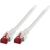 Patchcord RJ45 S/FTP kat. 6 LSZH biały 1m