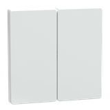 Merten, D-Life, klawisz podwójny, biały lotos