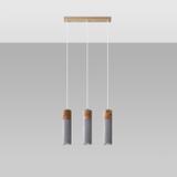Sollux Lampa wisząca ZANE 3 szara SL.0967