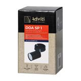 DOA SP 1O, oprawa ścienno-sufitowa, GU10 max. 50W, IP20, czarna AD-OP-6193BGU10 ORNO