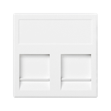 Simon CONNECT TSC-KB75-9 Płytka K45, 2x RJ z osłoną; INFRA+; czys