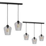 Milagro lampa wisząca Santiago Clear 3xE27 czarna MLP6608