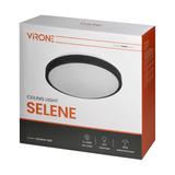 Lampa sufitowa SELENE plafon 2xE27 2x60W klosz matowy IP54 czarny CL/2XE27-10/B ORNO