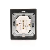 Simon 54 Gniazdo podwójne Schuko p/t z przesłonami wersja skandynawska 16A szybkozłączka antracyt