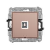 ICON Gniazdo pojedyncze USB typ A-B 2.0 łososiowy 62IGUSBBO-3 KARLIK