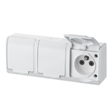 HERMES Gniazdo 3x2P+Z IP44