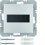 BERKER B.Kwadrat/B.7 KNX RF Przycisk pojedynczy płaski z baterią słoneczną aluminium 85655183 HAGER