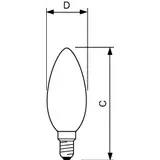 Żarówka LED świeczka 2W=25W 250lm 2700K barwa ciepła LEDCandle 2-25W E14 B35 827 PHILIPS
