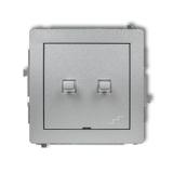 DECO Mechanizm łącznika jednobiegunowego ze schodowym (wspólne zasilanie) w stylu amerykańskim srebr