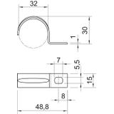 604, OBEJMY MOCUJĄCE 32 MM OC