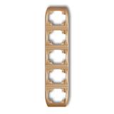 TREND Ramka pionowa pięciokrotna złoty metalik