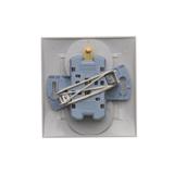 Simon 54 Gniazdo z/u podwójne z funkcją niezm. faz16A z. śrub. monoblok srebrny mat