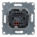 SUNO - Przycisk pojedynczy z symbolem dzwonka - 6 A - 250 V~ - zaciski automatyczne, Aluminium, Legr