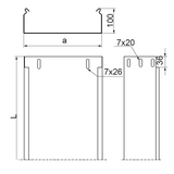 KBL100H100/3 KORYTKO 0,7 MM