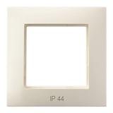 ARIA Ramka pojedyncza do łączników IP-44 - kolor ecru