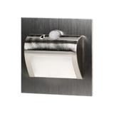 DRACO LED NEW 1,5W oprawa schodowa podtynkowa 12VDC 30lm 6000K satyna czujnik ruchu i zmierzch AD-OS
