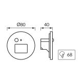 Oprawa dekoracyjna LED z czujnikiem ruchu WEKTOR LED C PIR 1,2W BLACK CCT