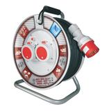 Przedłużacz zwijany na bębnie guma PBS H05RR-F 5x2,5 - 25m, 2x16A/5p (400V), IP55 biały 1107-25 B.1107-25 PAWBOL