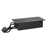 Gniazda meblowe wpuszczane w blat z płaskim frezowanym rantem, ładowarką USB i przewodem 1,5m OR-GM-9035/B ORNO