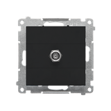 Simon 55 Gniazdo antenowe typu /F/ pojedyncze Do instalacji indywidualnych Czarny mat