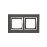 Simon 54 Nature Ramka 2-krotna Nature-Metal INOX YIN IP20/IP44* (*IP44-należy zastosować zestaw uszczelek DUN2) DRN2/78 KONTAKT