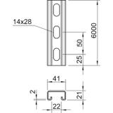 MS 21 L 6M V4A, Szyna profilowa
