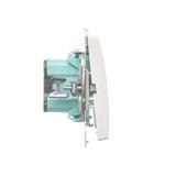 Simon Basic Przycisk światło 16A z. śrub. biały