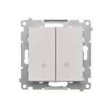 Simon 55 Łącznik krzyżowy podwójny szybkozłączka Aluminium mat TW7/2.01/143 KONTAKT