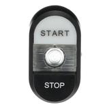 Przycisk podwójny START-STOP przezroczyste pole podświetlany MPD19-11C