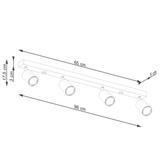 Sollux Plafon VERDO 4 czarny SL.1294