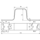 Łącznik elastyczny z płask. dł. 170 mm, Alu