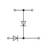 Dwupiętrowa złączka diodowa 2,5mm2 szara 870‑541/281‑492 WAGO