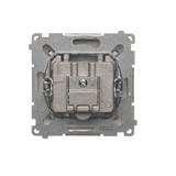 Simon Basic Gniazdo antenowe R-TV przelotowe 10 dB 1x wejście: 5–862 MHz stal inox BMZAP10/1.01/21 KONTAKT