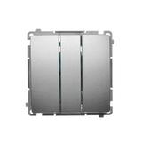 Simon Basic Łącznik potrójny z podświetleniem LED 10A szybkozłączka satynowy