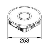 tehalit.VE-EE Podłogowy punkt zasilania tubus R2 3mm podłoga podn aluminium VANR2003 HAGER