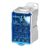 Blok rozdzielczy 250A, zacisk wejściowy 1x120mm2, zaciski wyjściowe 4x10 i 5x16 i 2x25mm2