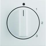 B.Kwadrat Płytka czołowa z pokrętłem do łącznika 3-poz. z  0  biały połysk