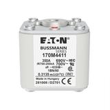 FUSE 350A 690V 1BN/50 AR UC Wkładka szybka 350A AC 690V rozmiar 1 53x69x51 mm aR IEC UL w 170M4411 E