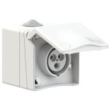 GNIAZDO ZABUDOWANE SERIA DESIGN IP54 gniazdo nadtynkowe przelotowe 16A 2P+Z 230V 863-6v PCE