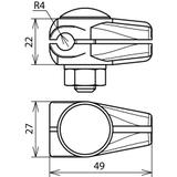 Zacisk EST do drutu 8 mm, ZG