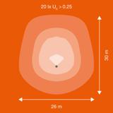 Naświetlacz FLOOD LED PERFORMANCE 150W 3000K ASYM 55x110 black