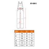 Spodnie robocze na szelkach, rozmiar S/48