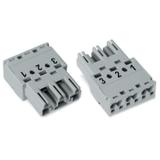 WINSTA wtyk 3-torowy szary kodowanie B