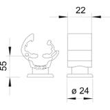 177/55-DIN, UCHWYTY PRZEW.ZATRZASK.55MM/M8